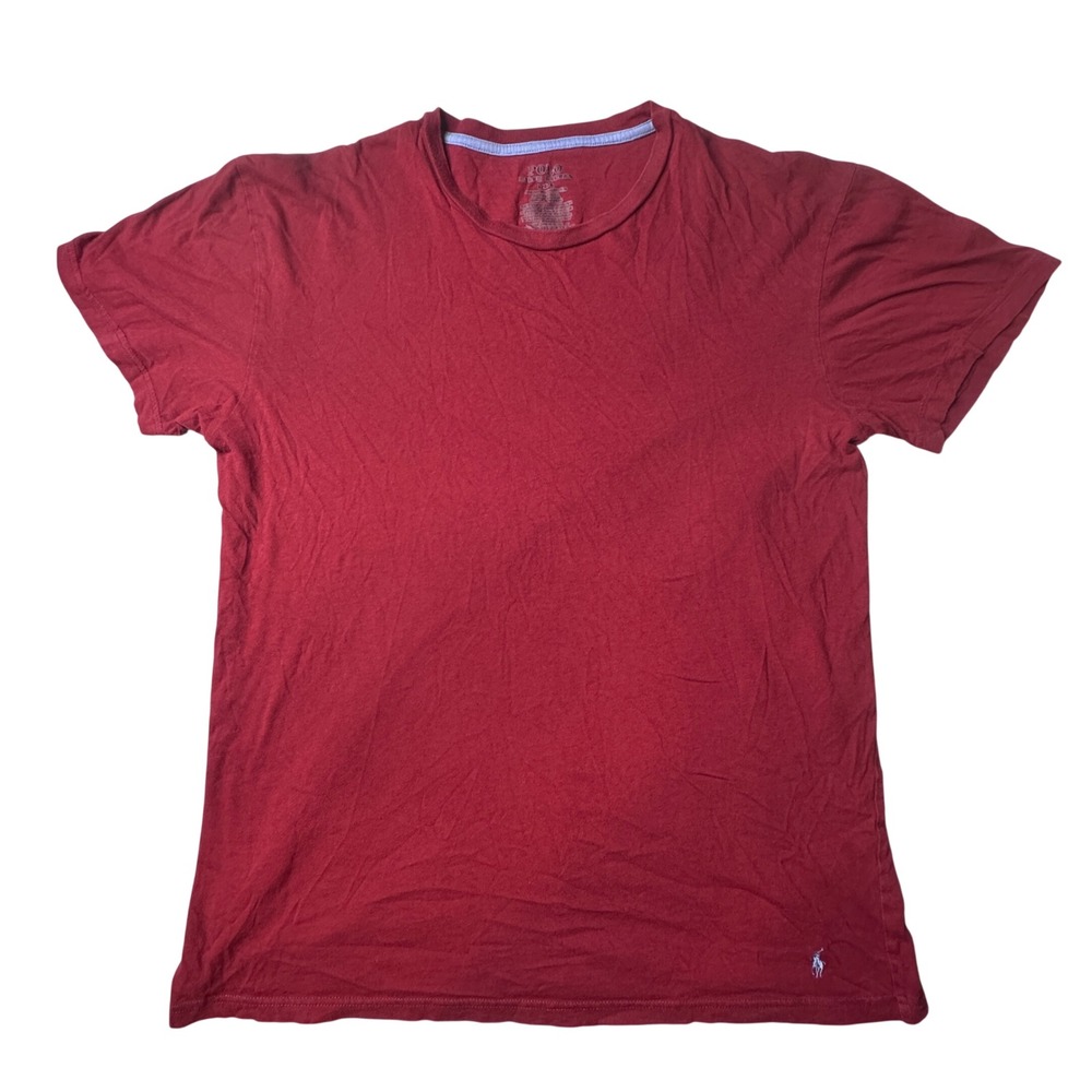 Polo Ralph Lauren T-Shirt Mens L Red Short Sleeve Crewneck Pony Logo Cotton Tee
